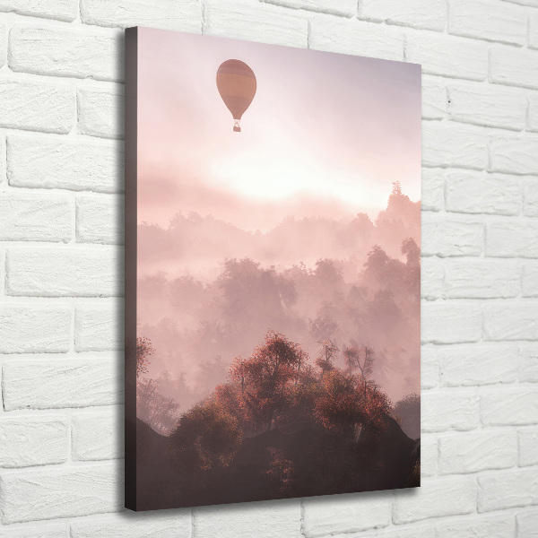 Canvas print Flying forest balloon