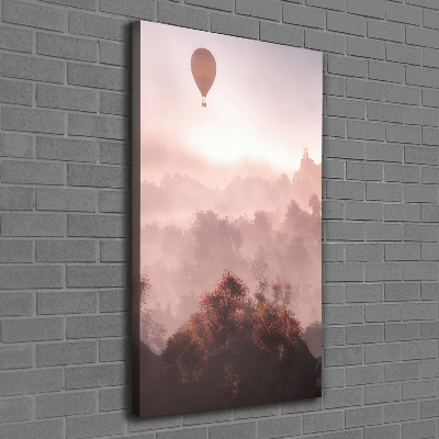 Canvas print Flying forest balloon