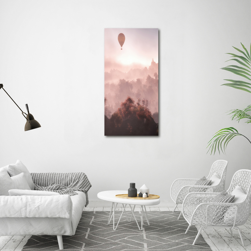 Canvas print Flying forest balloon