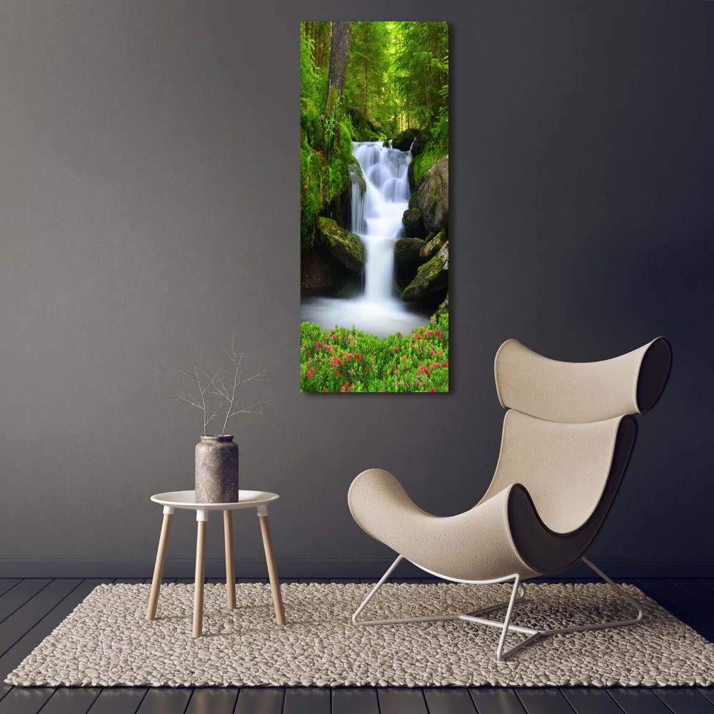 Canvas print Waterfall in the forest