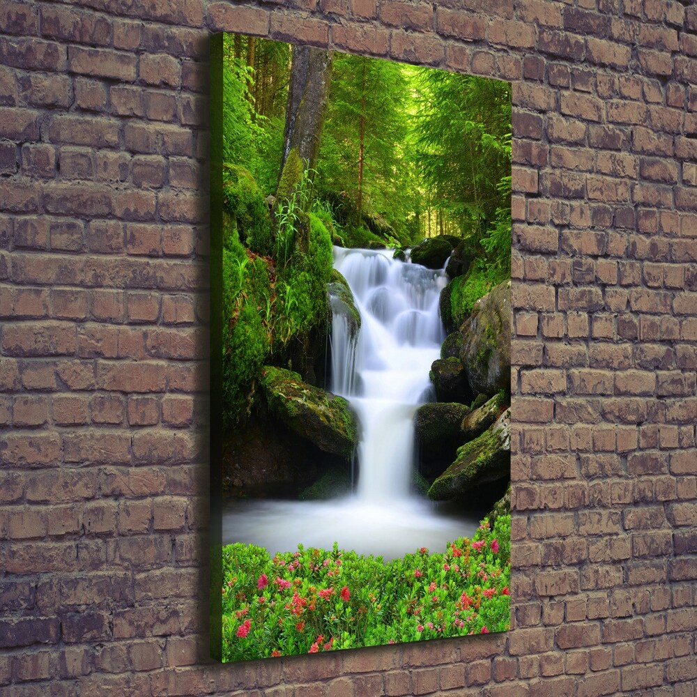 Canvas print Waterfall in the forest