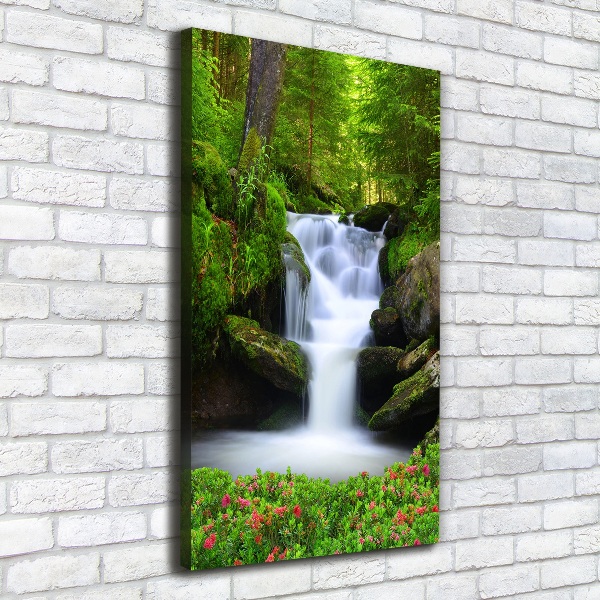 Canvas print Waterfall in the forest