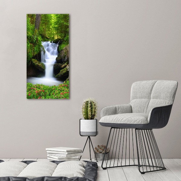 Canvas print Waterfall in the forest