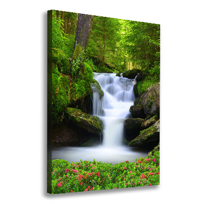 Canvas print Waterfall in the forest