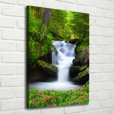 Canvas print Waterfall in the forest