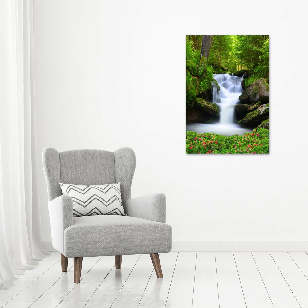 Canvas print Waterfall in the forest