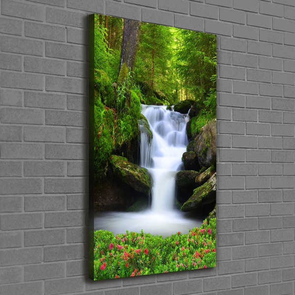 Canvas print Waterfall in the forest