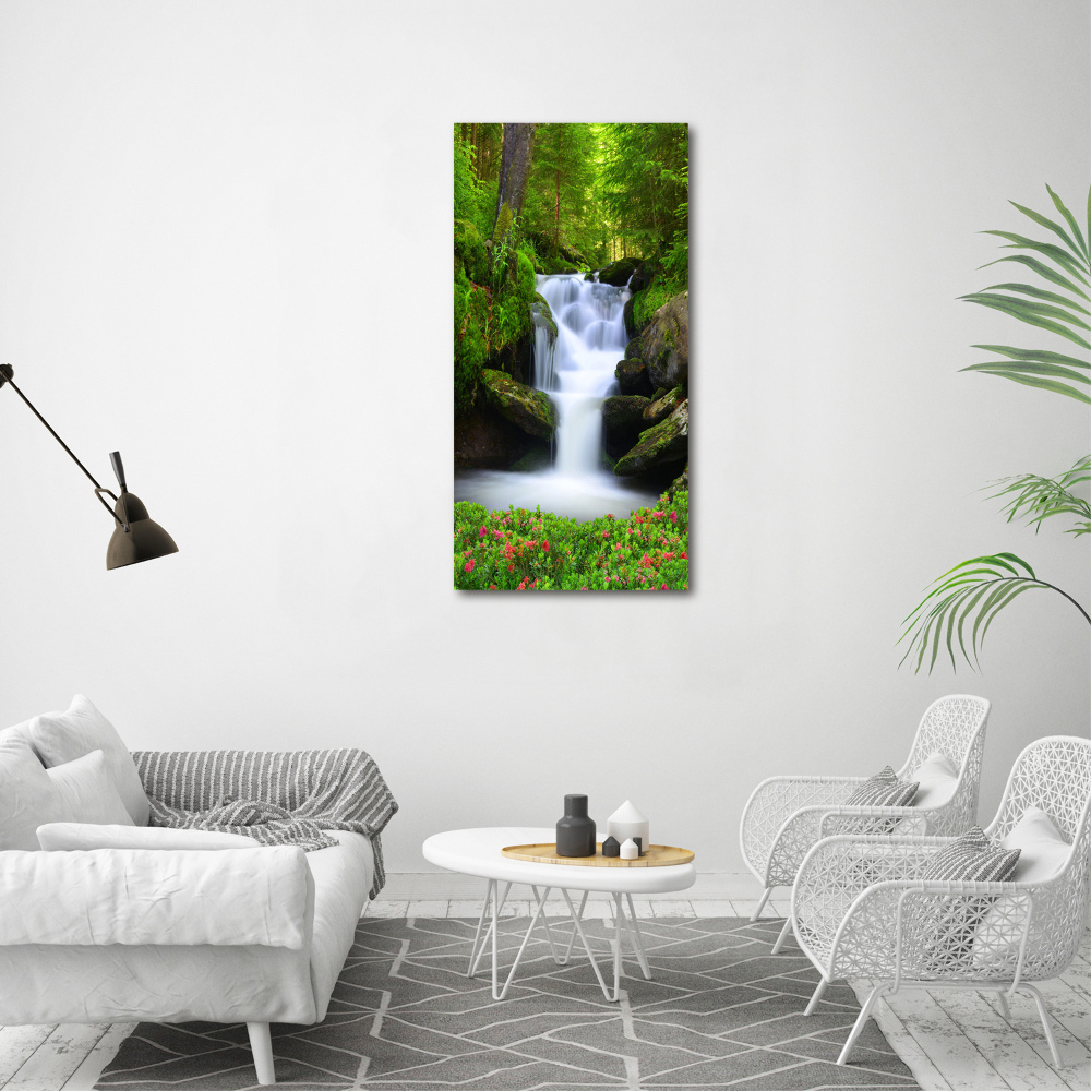 Canvas print Waterfall in the forest