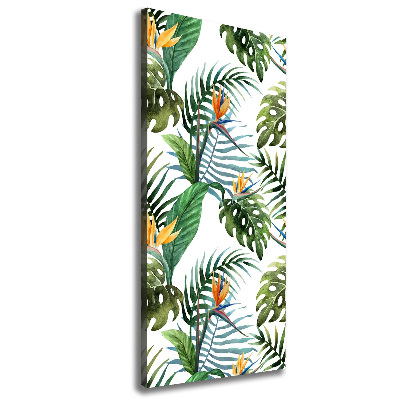 Canvas wall art Tropical leaves