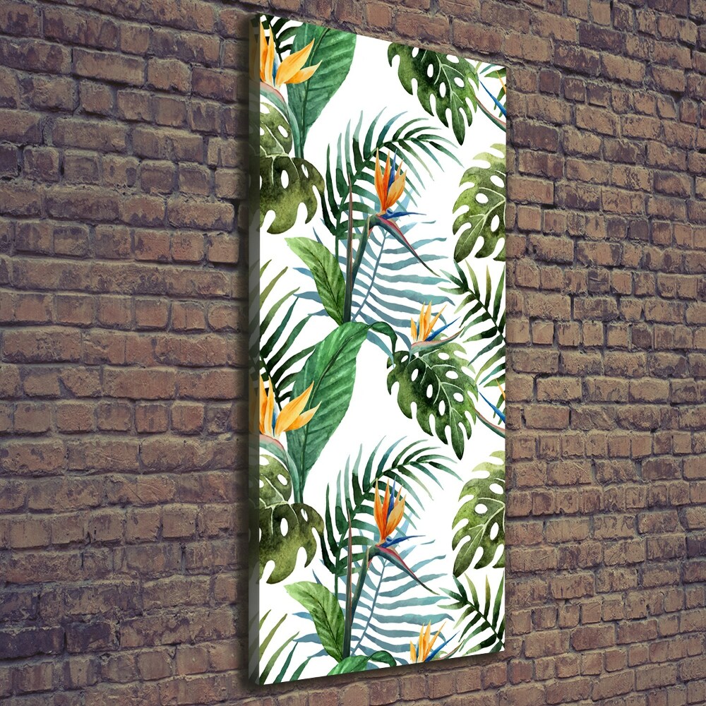 Canvas wall art Tropical leaves