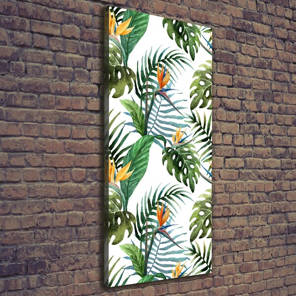 Canvas wall art Tropical leaves