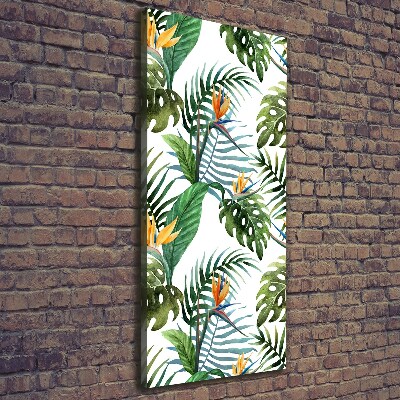 Canvas wall art Tropical leaves