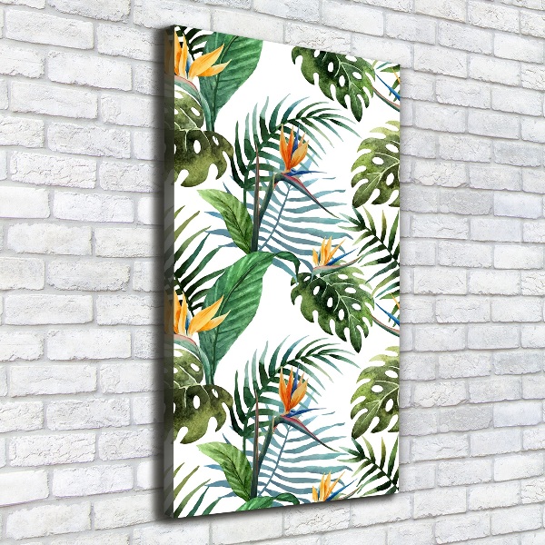 Canvas wall art Tropical leaves