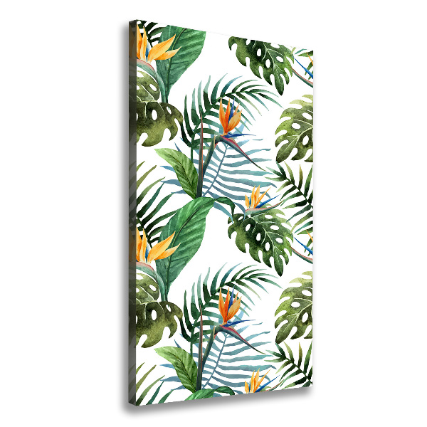 Canvas wall art Tropical leaves