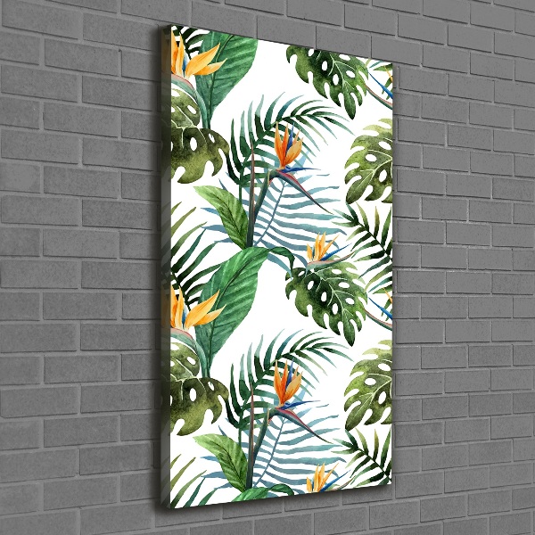 Canvas wall art Tropical leaves