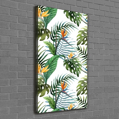 Canvas wall art Tropical leaves