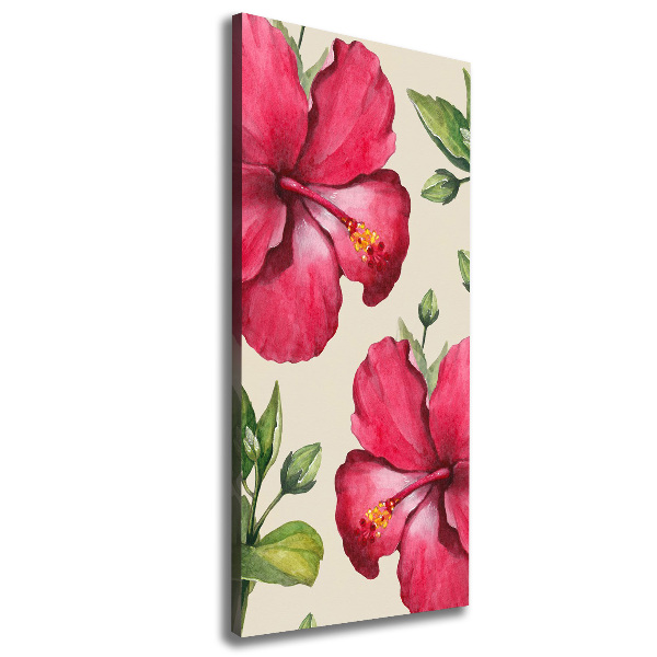 Wall art canvas large Hawaiian flowers