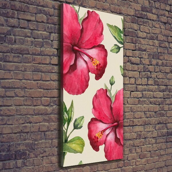 Wall art canvas large Hawaiian flowers