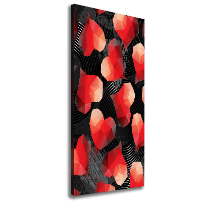 Canvas wall art Geometric hearts