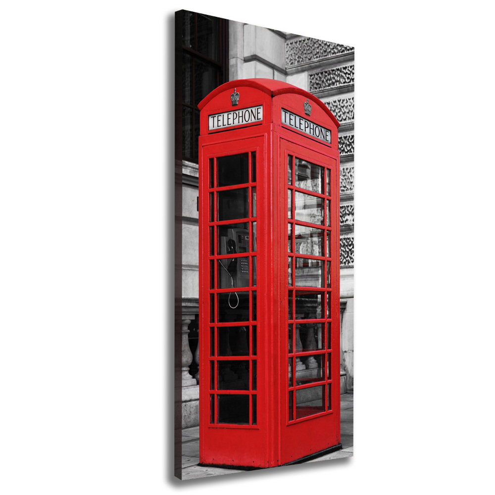 Canvas wall art telephone booth