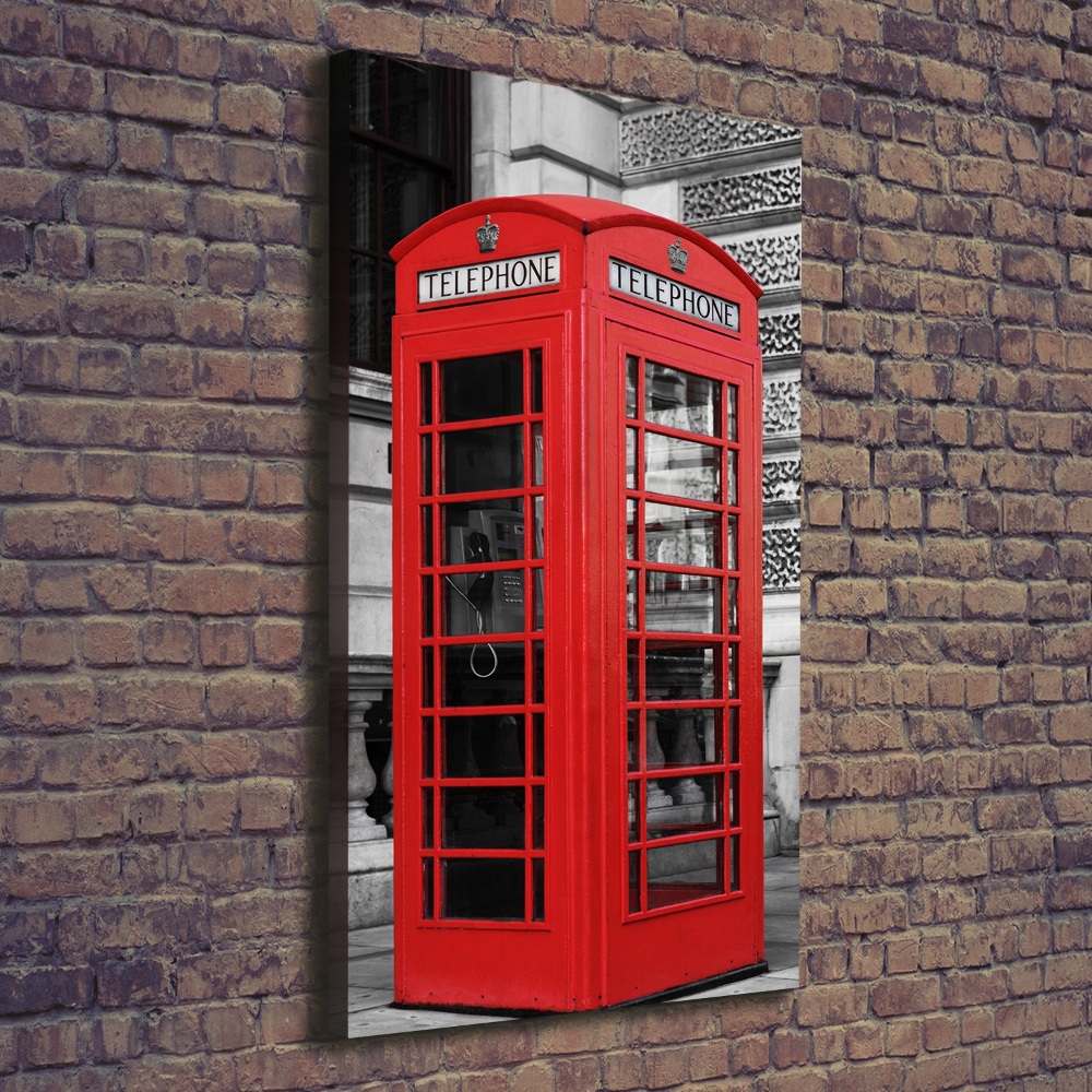 Canvas wall art telephone booth