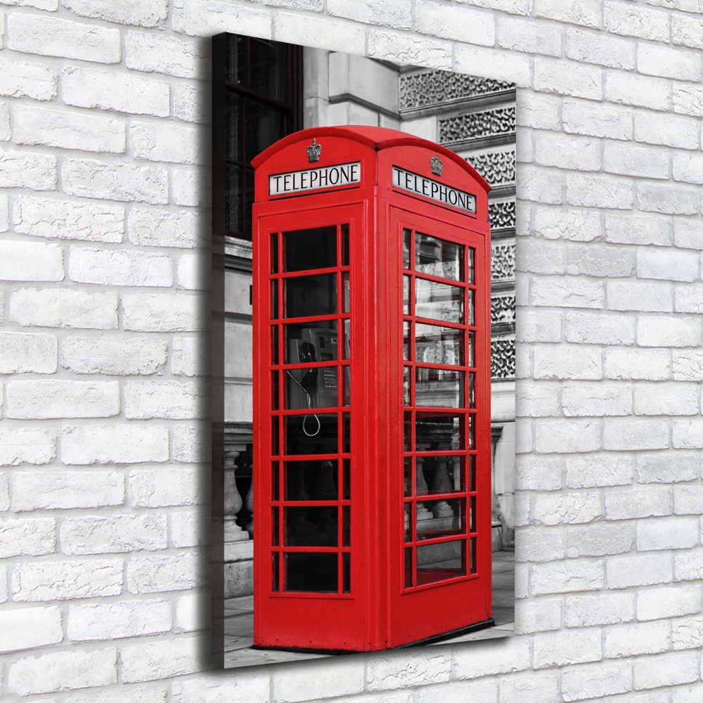 Canvas wall art telephone booth