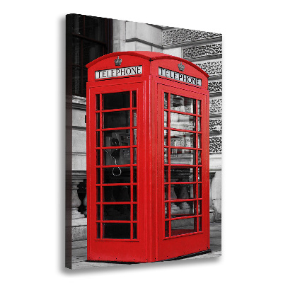 Canvas wall art telephone booth