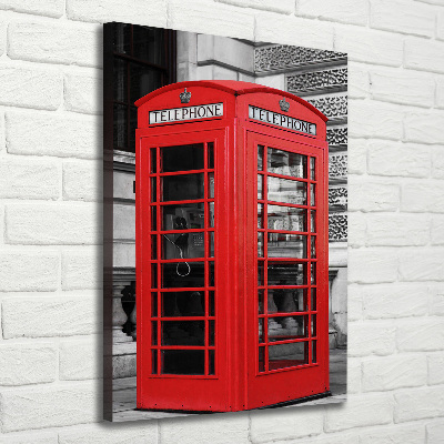 Canvas wall art telephone booth