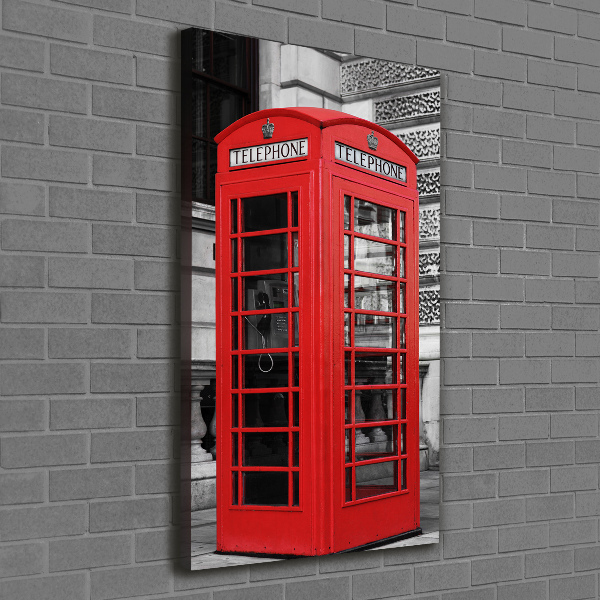 Canvas wall art telephone booth