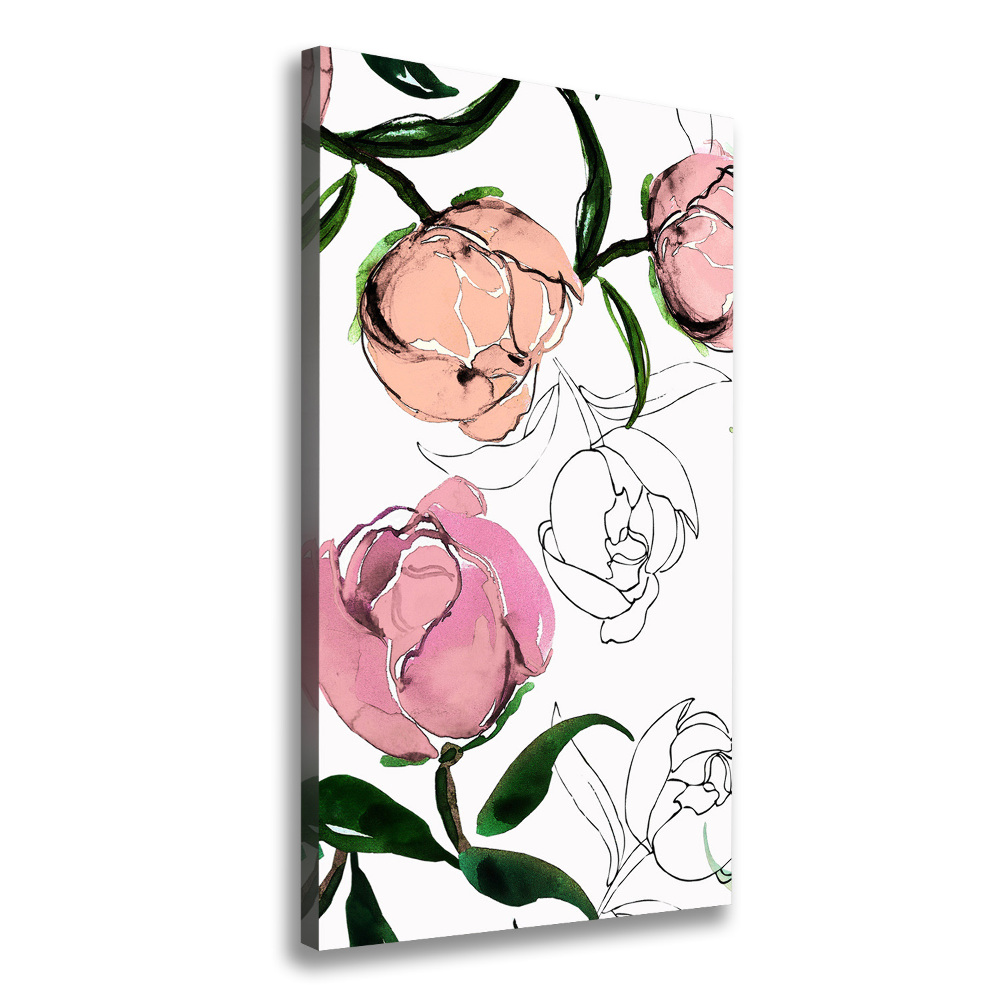 Canvas wall art Peonies