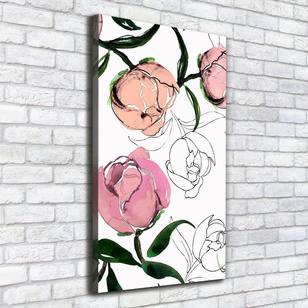 Canvas wall art Peonies