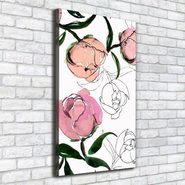 Canvas wall art Peonies