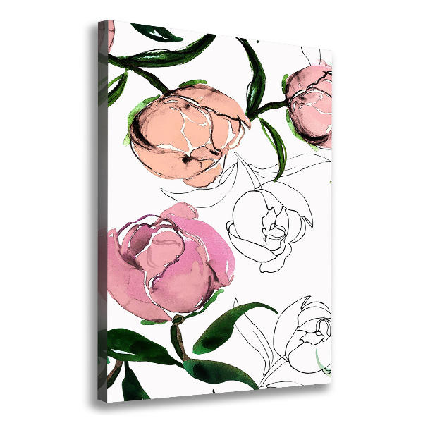 Canvas wall art Peonies