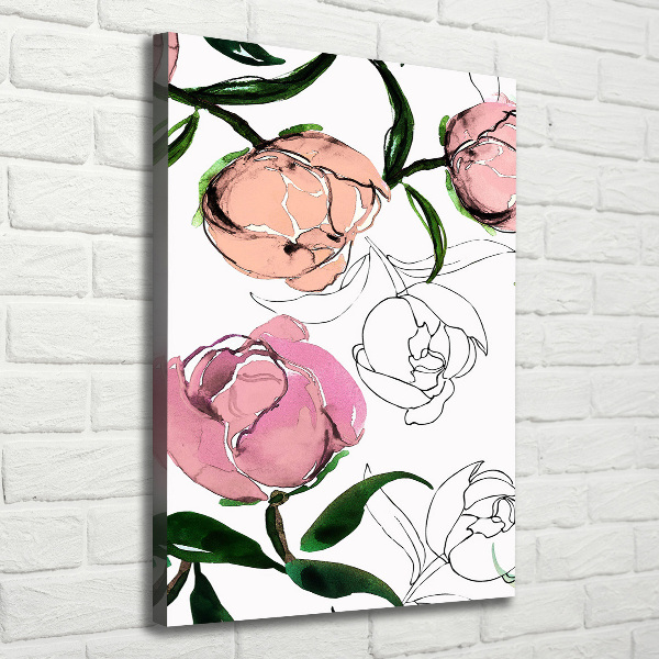 Canvas wall art Peonies