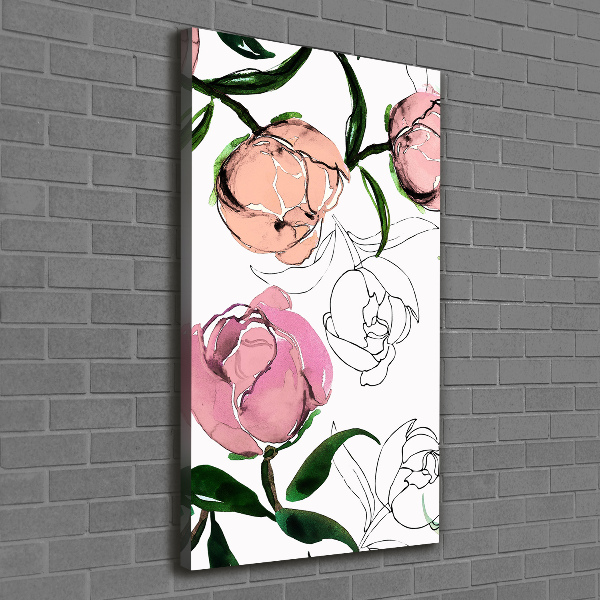 Canvas wall art Peonies