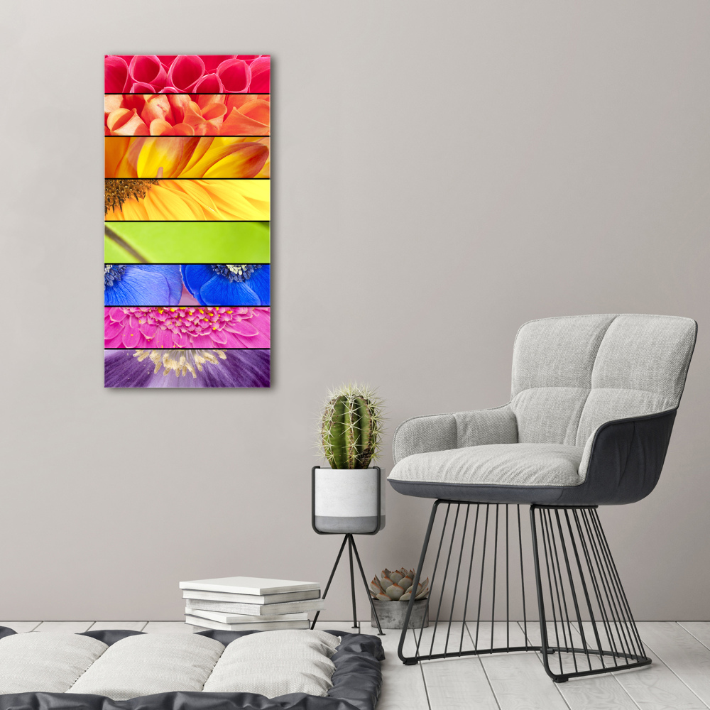 Canvas wall art Colorful flowers