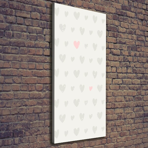 Canvas wall art Heart background