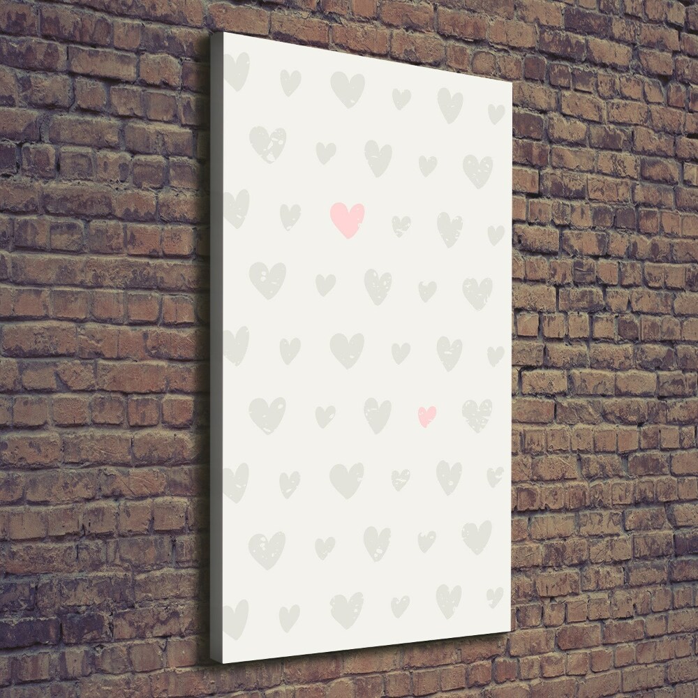 Canvas wall art Heart background