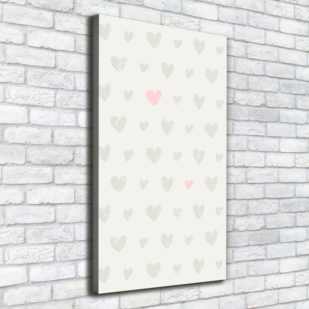 Canvas wall art Heart background