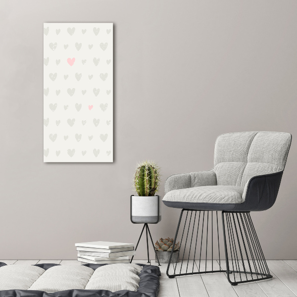 Canvas wall art Heart background