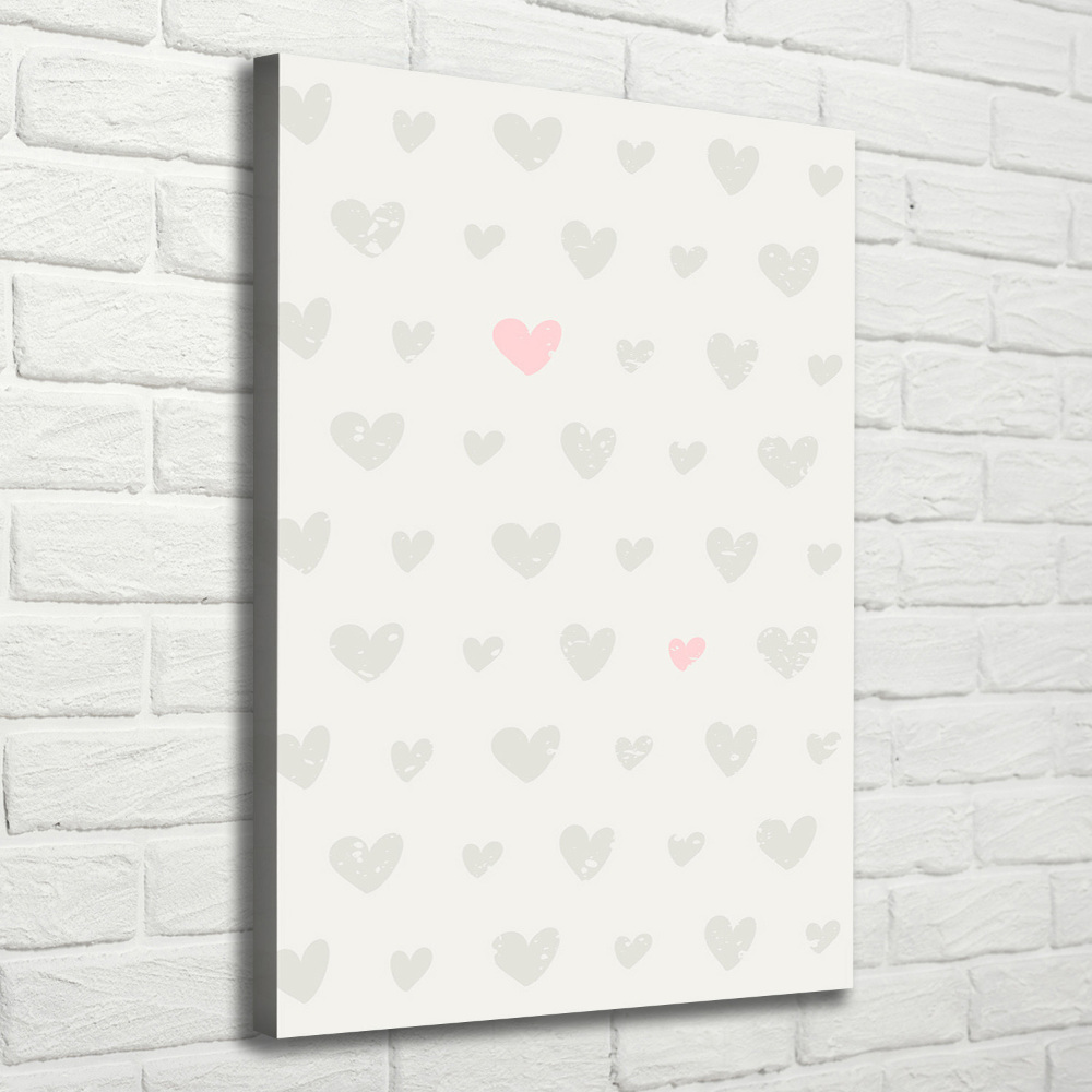 Canvas wall art Heart background