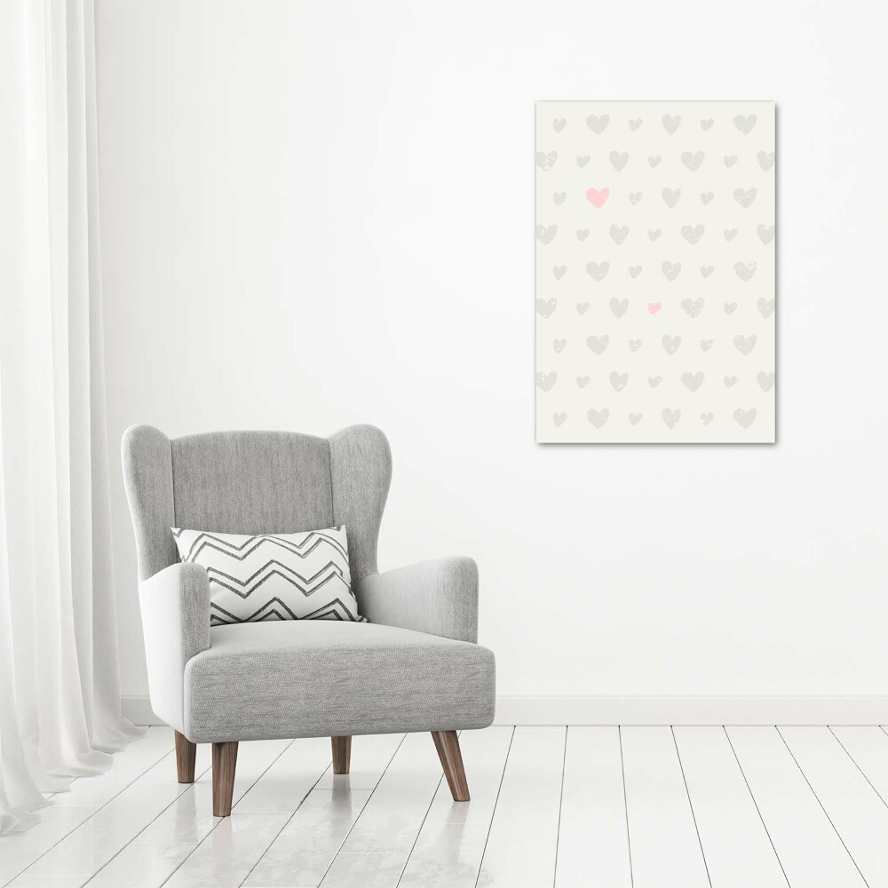 Canvas wall art Heart background