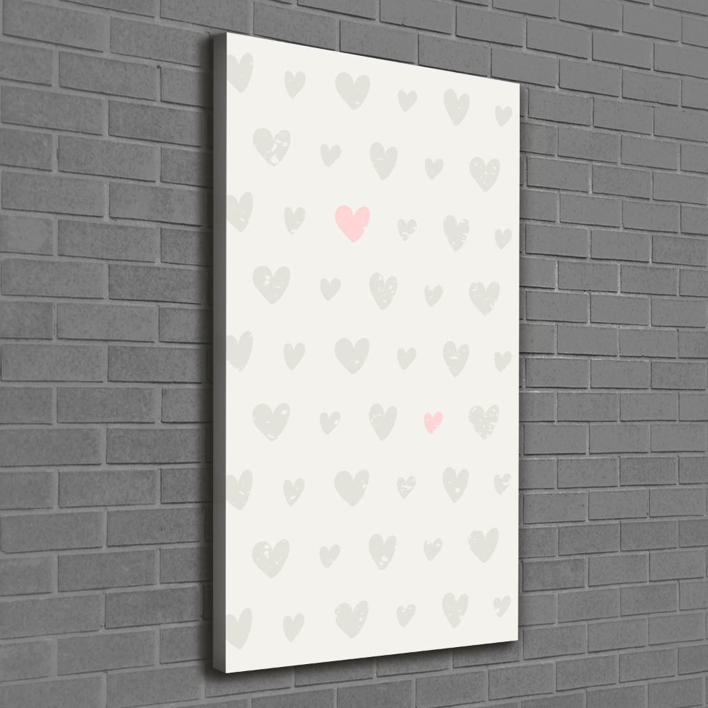 Canvas wall art Heart background