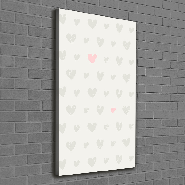 Canvas wall art Heart background