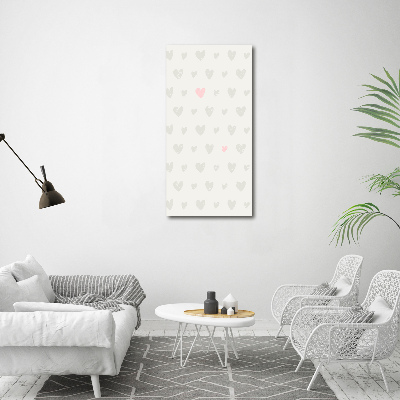 Canvas wall art Heart background