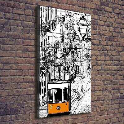 Wall canvas art Tram in Lisbon