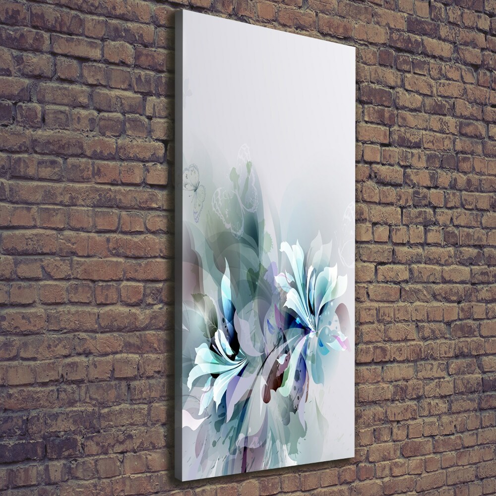 Large canvas wall art Abstract flowers