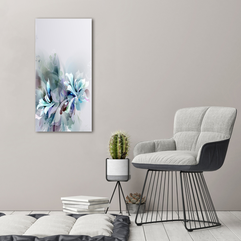 Large canvas wall art Abstract flowers