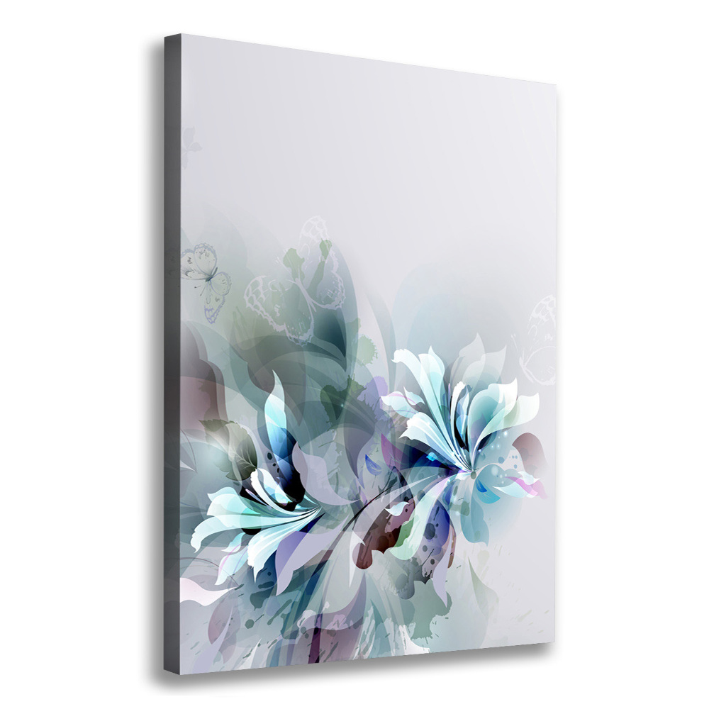 Large canvas wall art Abstract flowers