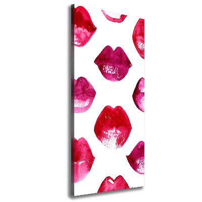 Canvas wall art Red lips